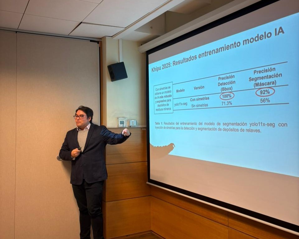 Presentación cierre Workshop Mine Safe AI para ficalización de relaves mineros.